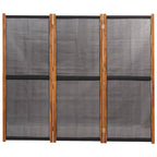 vidaXL 3-tlg. Raumteiler Schwarz 210x180 cm