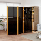 vidaXL 3-tlg. Raumteiler Schwarz 210x180 cm
