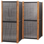 vidaXL 4-tlg. Raumteiler Schwarz 280x180 cm