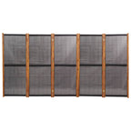 vidaXL 5-tlg. Raumteiler Schwarz 350x180 cm