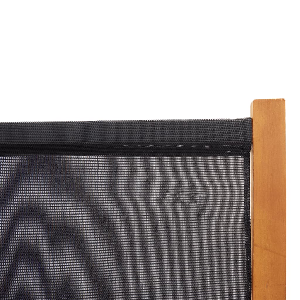 vidaXL 5-tlg. Raumteiler Schwarz 350x180 cm