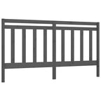 vidaXL Bett-Kopfteil Grau 206x4x100 cm Massivholz Kiefer