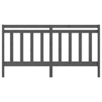 vidaXL Bett-Kopfteil Grau 206x4x100 cm Massivholz Kiefer