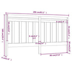 vidaXL Bett-Kopfteil Grau 206x4x100 cm Massivholz Kiefer