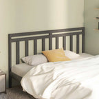 vidaXL Bett-Kopfteil Grau 206x4x100 cm Massivholz Kiefer