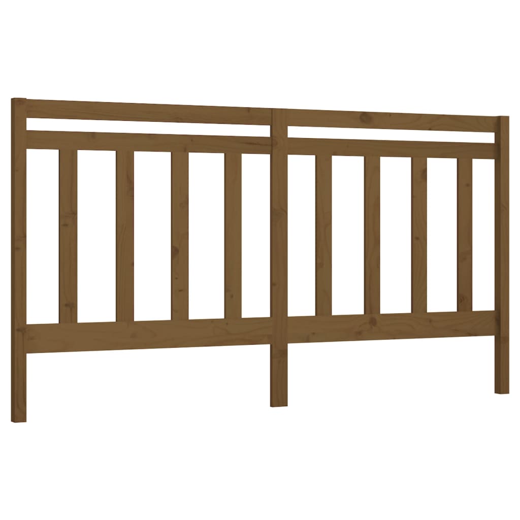 vidaXL Bett-Kopfteil Honigbraun 206x4x100 cm Massivholz Kiefer
