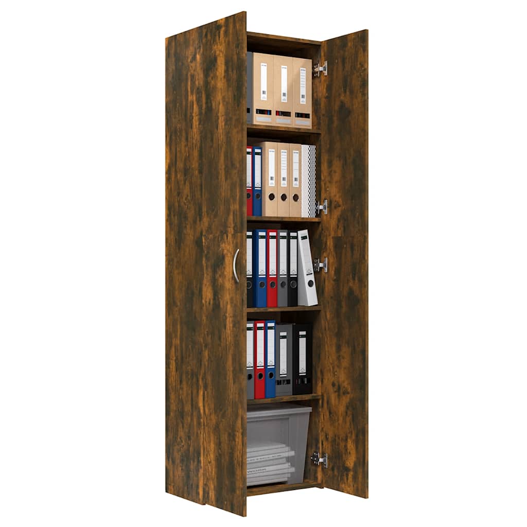 vidaXL Büroschrank Räuchereiche 60x32x190 cm Holzwerkstoff