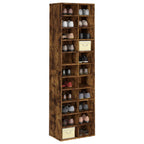 vidaXL Schuhregal Räuchereiche 54x34x183 cm Holzwerkstoff