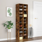 vidaXL Schuhregal Räuchereiche 54x34x183 cm Holzwerkstoff