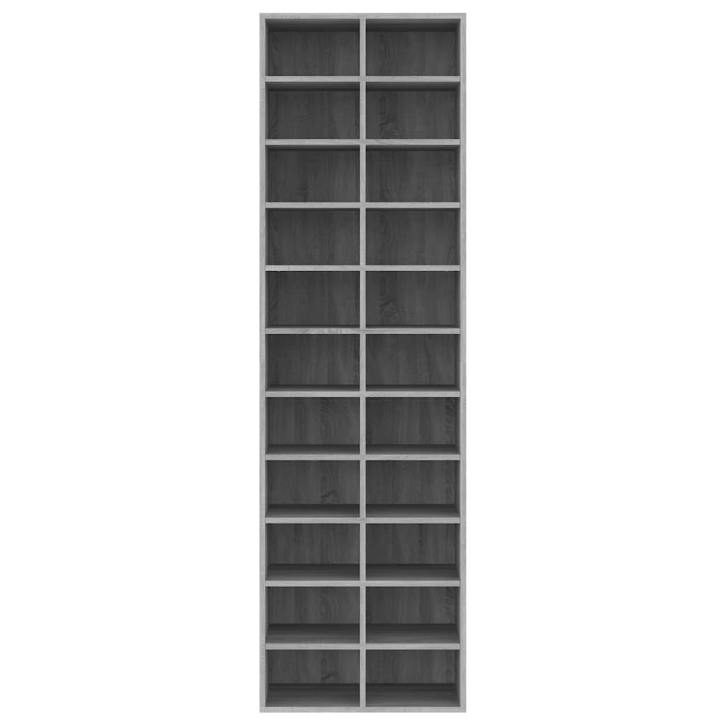 vidaXL Schuhregal Grau Sonoma 54x34x183 cm Holzwerkstoff