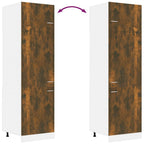 vidaXL Kühlumbauschrank Lyon Räuchereiche 60x57x207 cm Holzwerkstoff