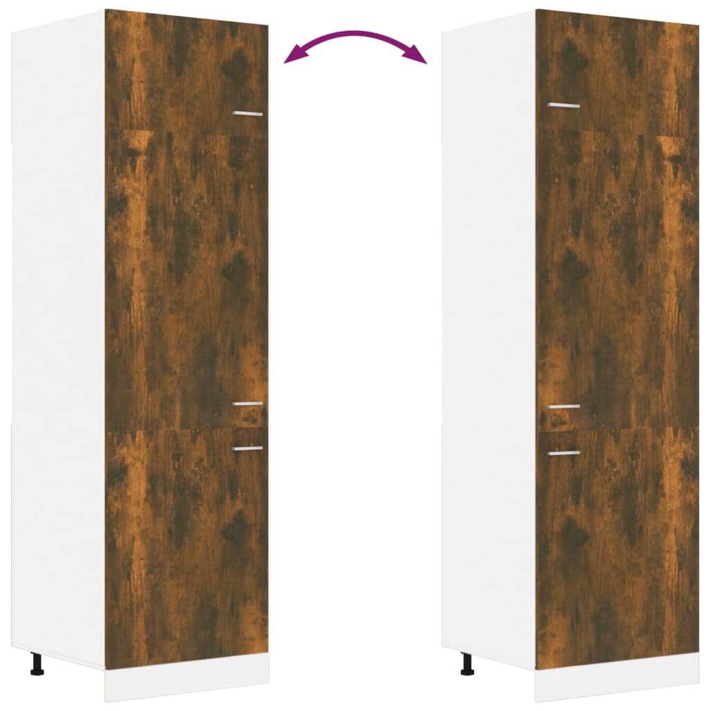 vidaXL Kühlumbauschrank Lyon Räuchereiche 60x57x207 cm Holzwerkstoff