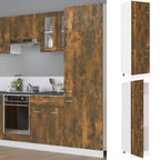 vidaXL Kühlumbauschrank Lyon Räuchereiche 60x57x207 cm Holzwerkstoff