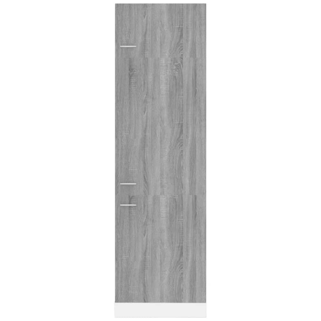 vidaXL Kühlumbauschrank Lyon Grau Sonoma 60x57x207 cm Holzwerkstoff