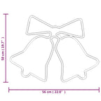 vidaXL LED-Silhouette Weihnachtsglocken 72 LEDs 50x56 cm