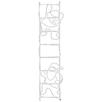 vidaXL LED-Silhouette Weihnachtsmann auf Leiter 552 LEDs 50x200 cm