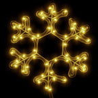 vidaXL LED-Silhouette Schneeflocke 48 LEDs Warmweiß 27x27 cm