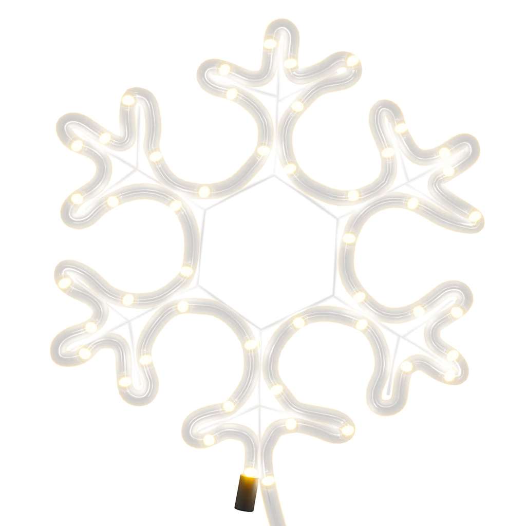 vidaXL LED-Silhouette Schneeflocke 48 LEDs Warmweiß 27x27 cm