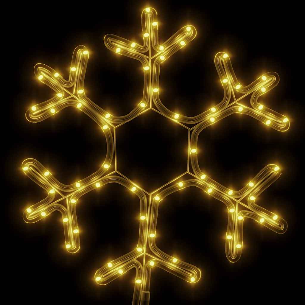 vidaXL LED-Silhouette Schneeflocke 72 LEDs Warmweiß 38x37 cm