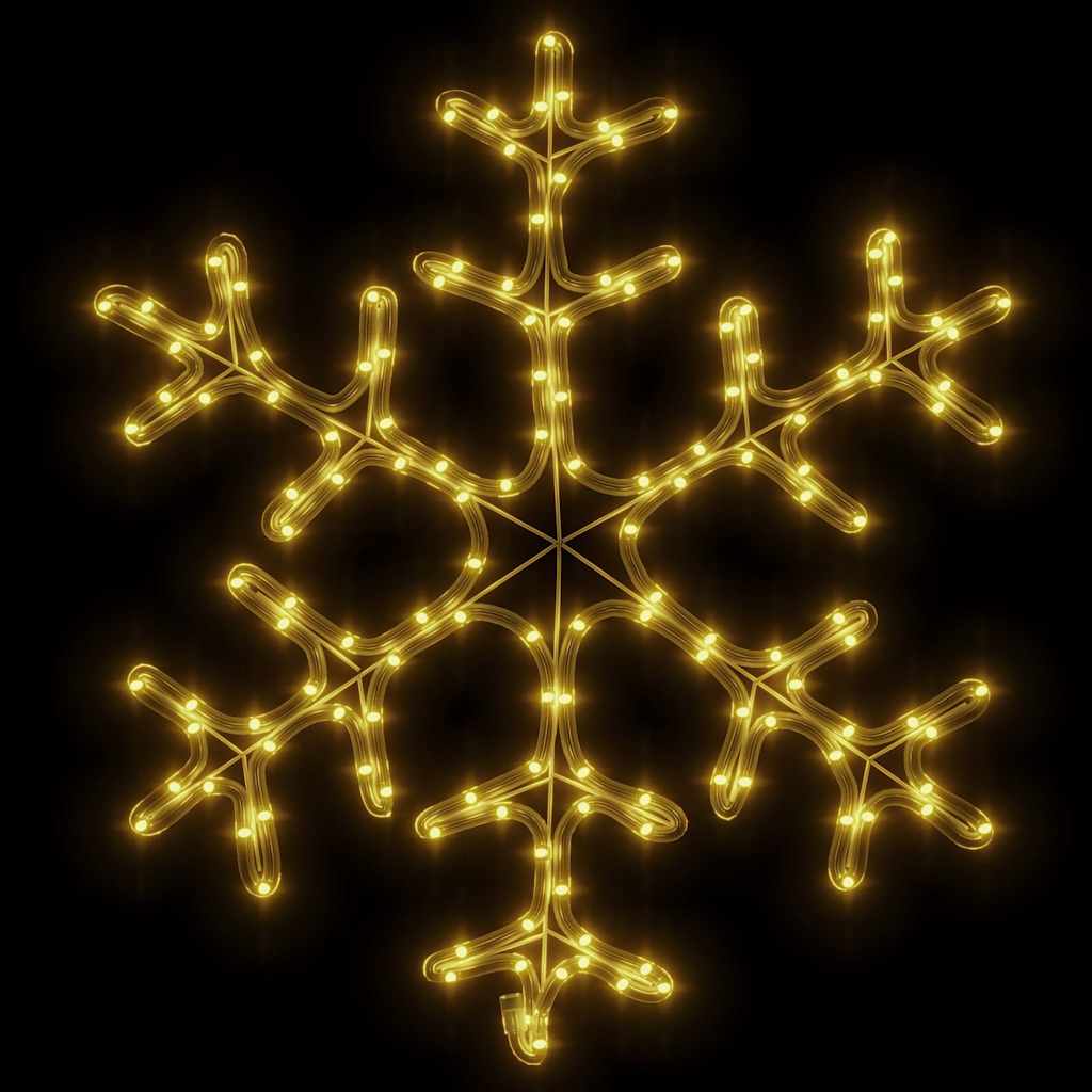 vidaXL LED-Silhouette Schneeflocke 144 LEDs Warmweiß 59x59 cm