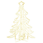 vidaXL LED-Weihnachtsbaum Klappbar Warmweiß 87x87x93 cm