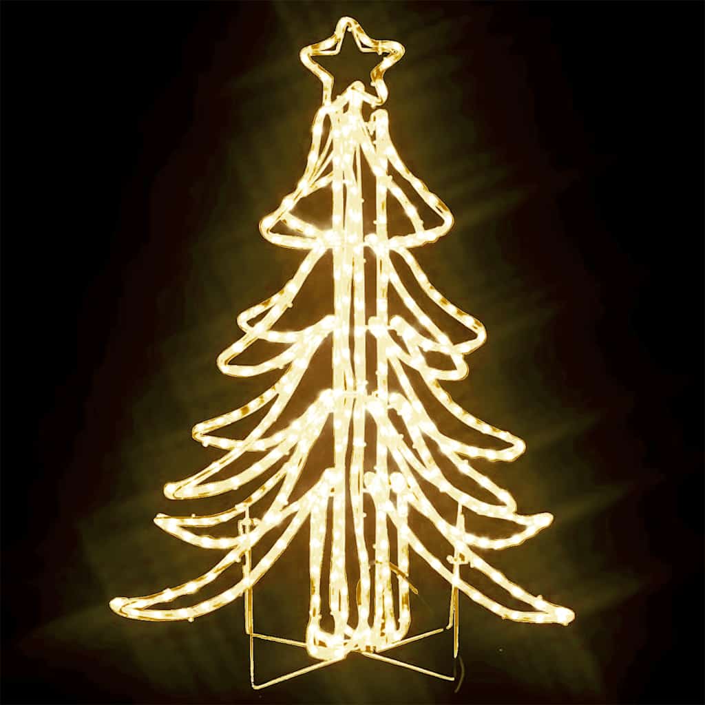vidaXL LED-Weihnachtsbaum Klappbar Warmweiß 87x87x93 cm