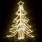 vidaXL LED-Weihnachtsbaum Klappbar Warmweiß 87x87x93 cm