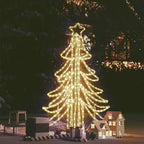 vidaXL LED-Weihnachtsbaum Klappbar Warmweiß 87x87x93 cm