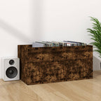 vidaXL Schallplatten-Box Räuchereiche 71x34x36 cm Holzwerkstoff