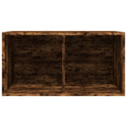 vidaXL Schallplatten-Box Räuchereiche 71x34x36 cm Holzwerkstoff