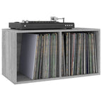 vidaXL Schallplatten-Box Grau Sonoma 71x34x36cm Holzwerkstoff
