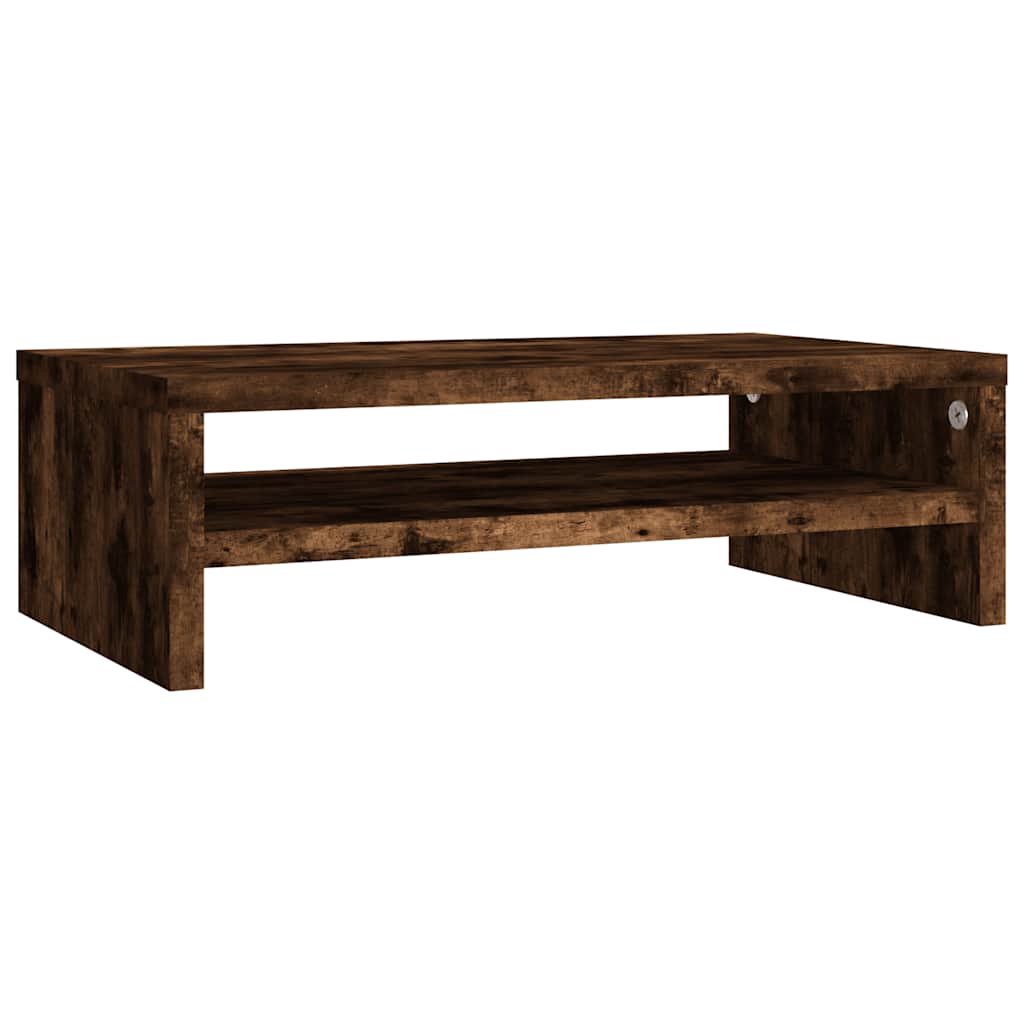 vidaXL Monitorständer Räuchereiche 42x24x13 cm Holzwerkstoff