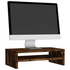 vidaXL Monitorständer Räuchereiche 42x24x13 cm Holzwerkstoff
