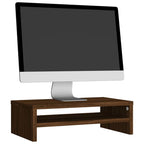 vidaXL Monitorständer Braun Eichen-Optik 42x24x13 cm Holzwerkstoff