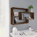 vidaXL Wandregal Räuchereiche 104x20x58,5 cm Holzwerkstoff