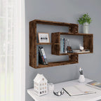 vidaXL Wandregal Räuchereiche 104x20x58,5 cm Holzwerkstoff