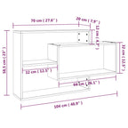 vidaXL Wandregal Grau Sonoma 104x20x58,5 cm Holzwerkstoff