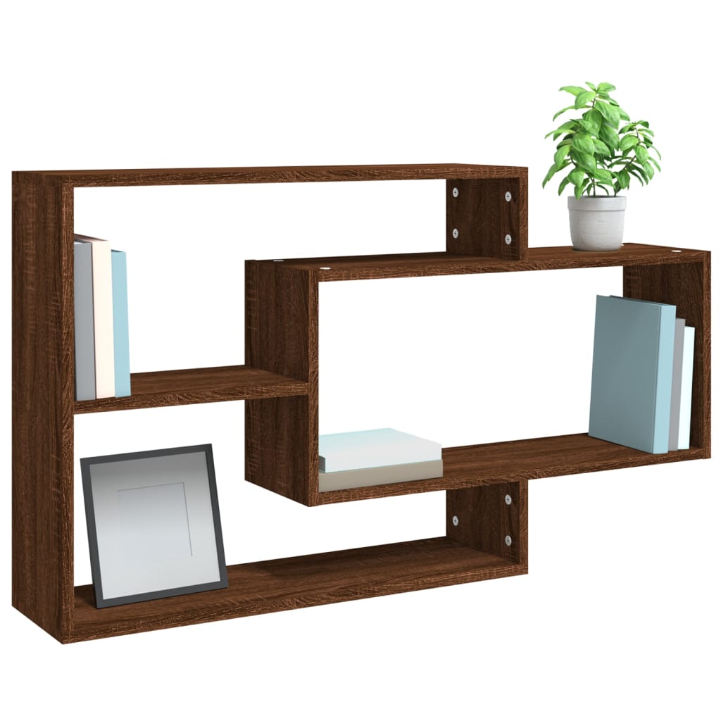 vidaXL Wandregal Braun Eichen-Optik 104x20x58,5 cm Holzwerkstoff