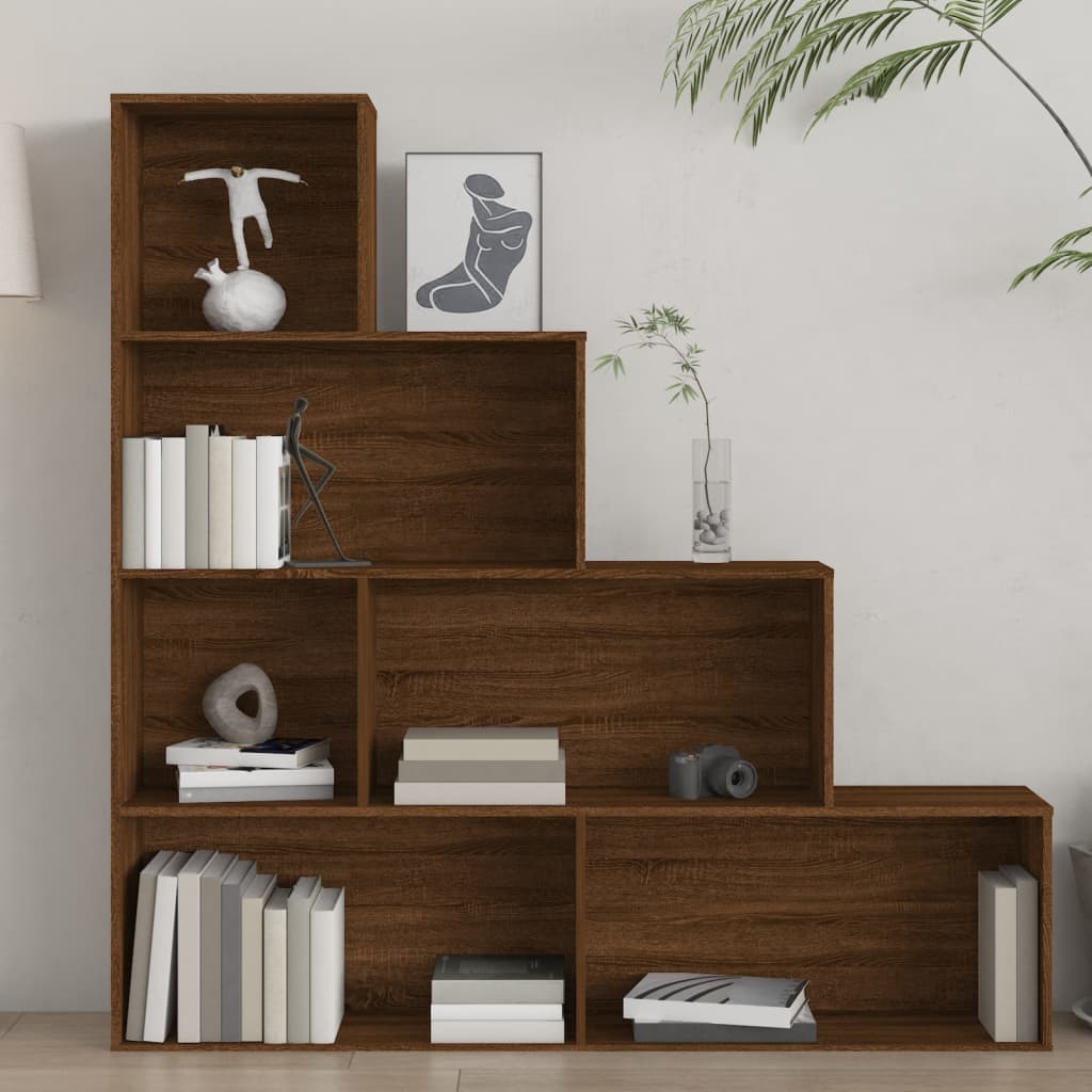 vidaXL Bücherregal Braun Eichen-Optik 155x24x160 cm
