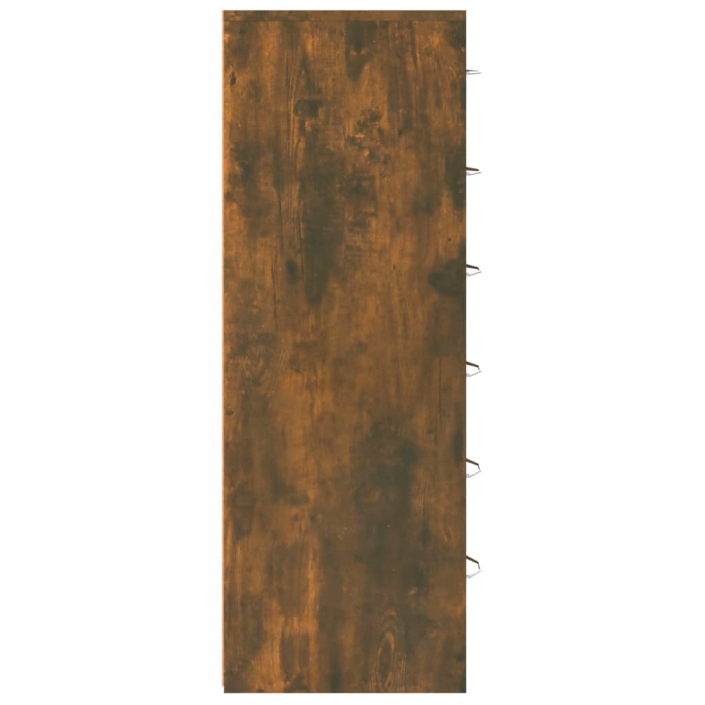 vidaXL Sideboard 6 Schubladen Räuchereiche 50x34x96 cm Holzwerkstoff