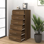 vidaXL Sideboard mit 6 Schubladen Braun Eichen-Optik 50x34x96 cm