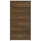 vidaXL Sideboard mit 6 Schubladen Braun Eichen-Optik 50x34x96 cm