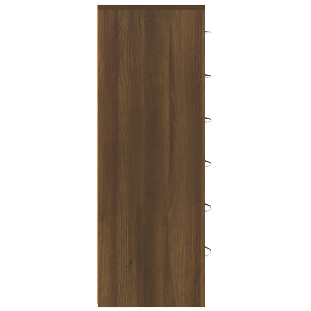 vidaXL Sideboard mit 6 Schubladen Braun Eichen-Optik 50x34x96 cm
