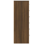 vidaXL Sideboard mit 6 Schubladen Braun Eichen-Optik 50x34x96 cm