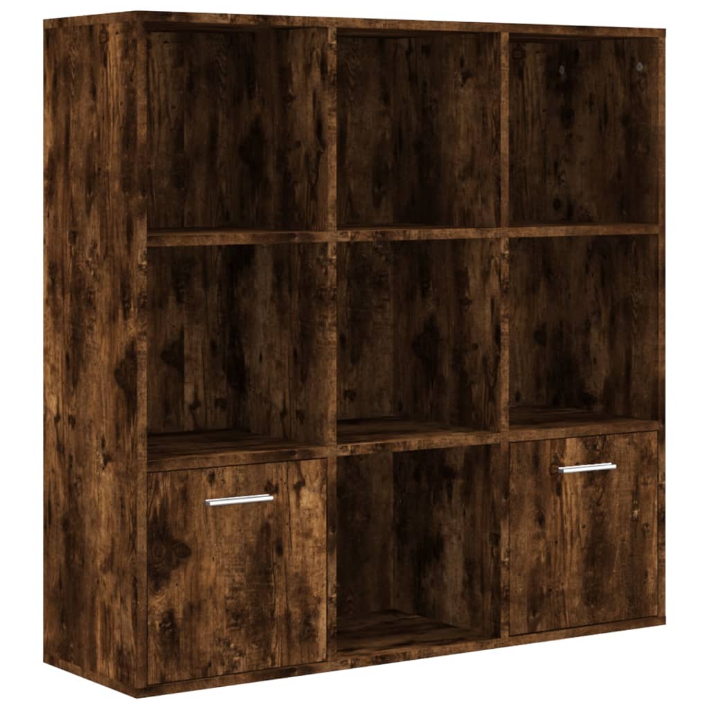 vidaXL Bücherschrank Räuchereiche 98x30x98 cm