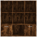 vidaXL Bücherschrank Räuchereiche 98x30x98 cm