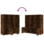 vidaXL Bücherschrank Räuchereiche 98x30x98 cm