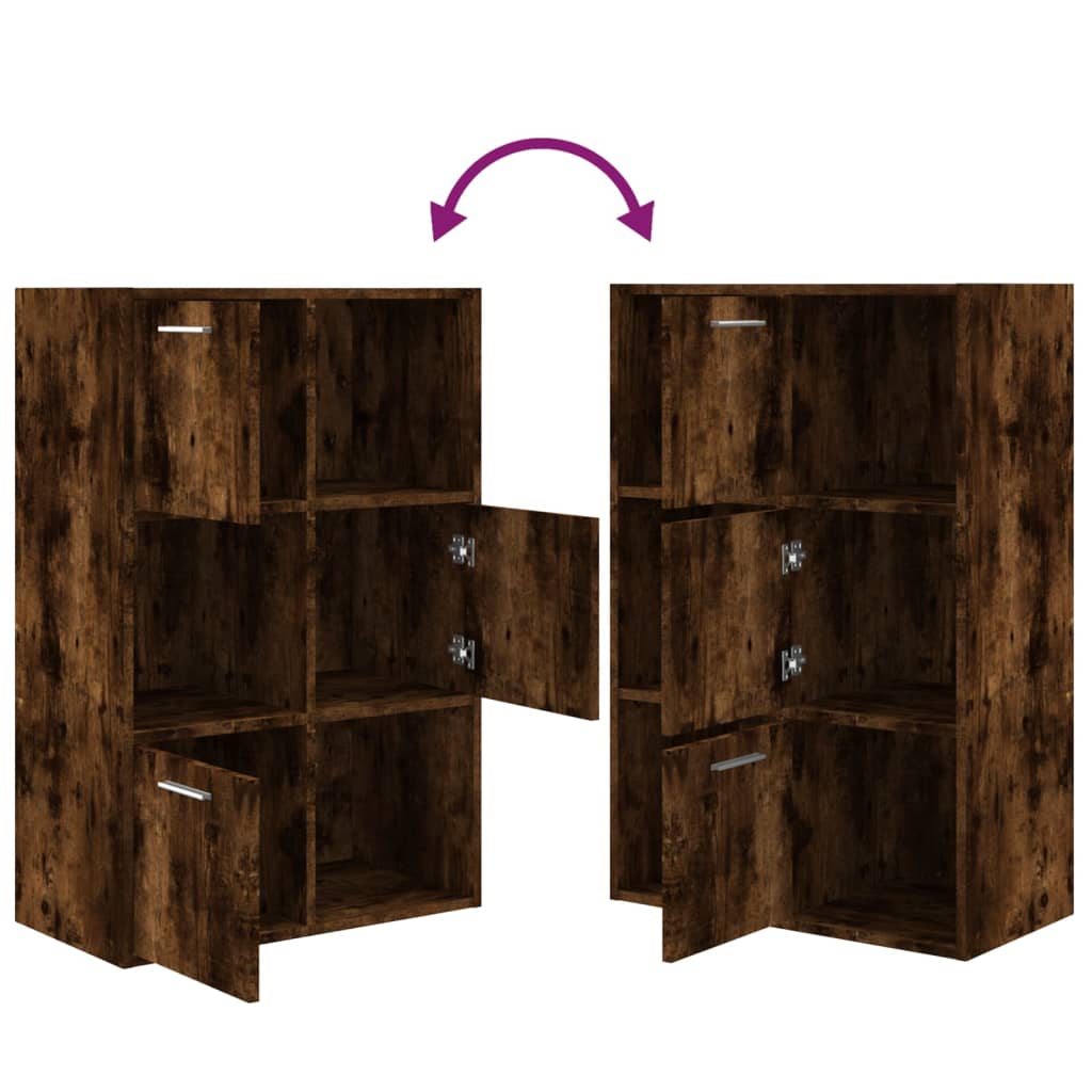 vidaXL Lagerschrank Räuchereiche 60x29,5x90 cm