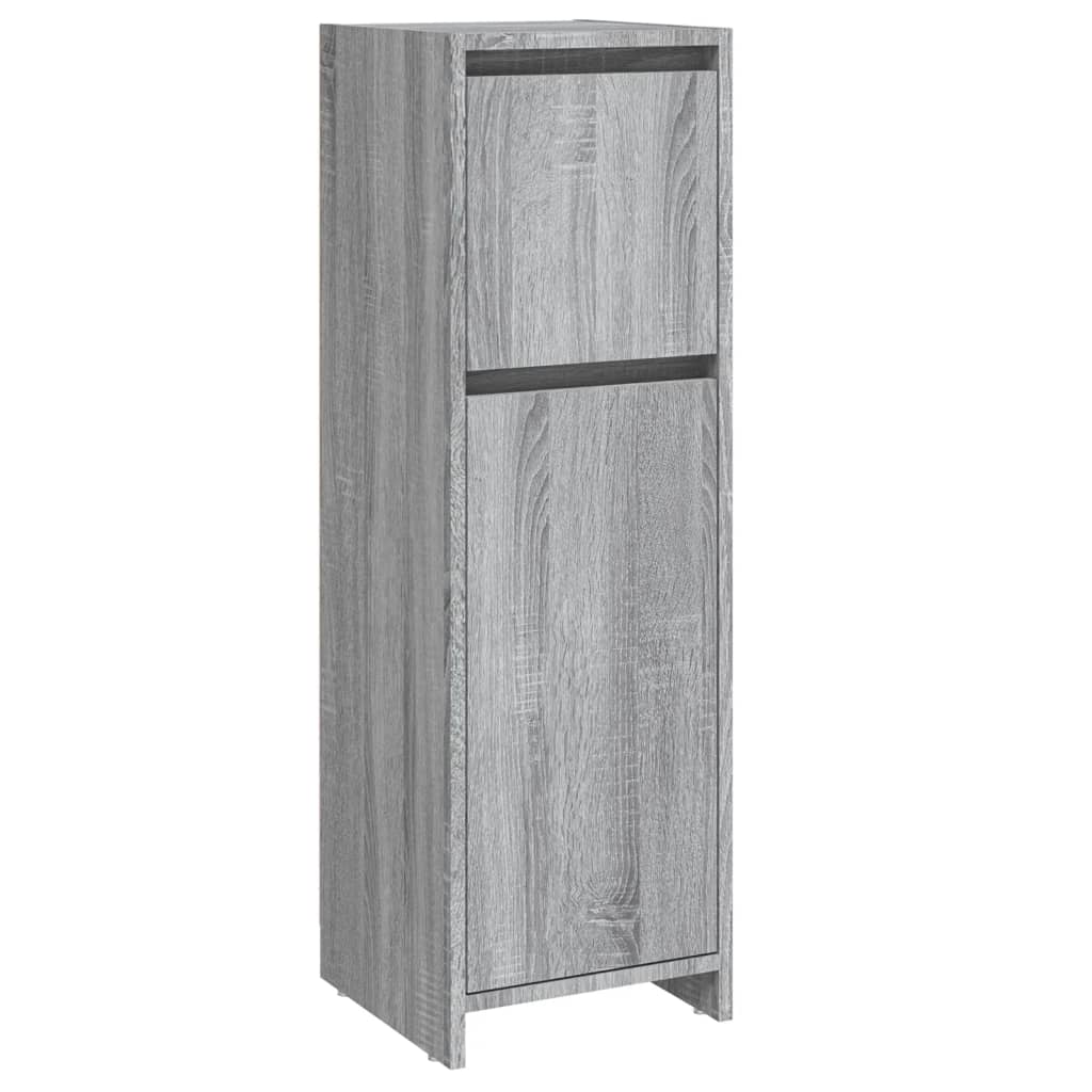 vidaXL Badschrank Grau Sonoma 30x30x95 cm Holzwerkstoff
