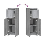 vidaXL Badschrank Grau Sonoma 30x30x95 cm Holzwerkstoff
